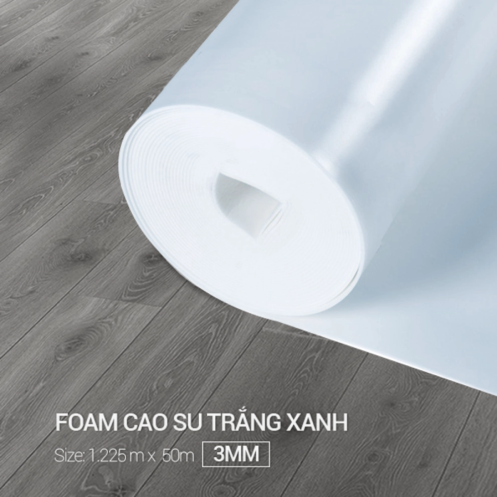 Foam Cao Su Trắng Xanh 3mm