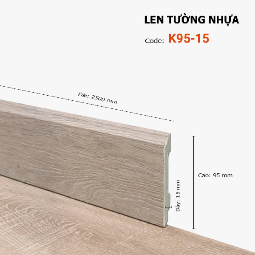 Len Tường nhựa K95-15