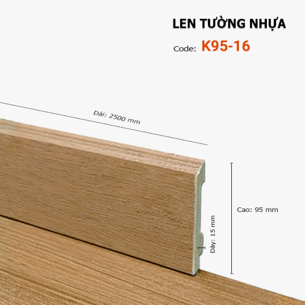 Len Tường nhựa K95-16
