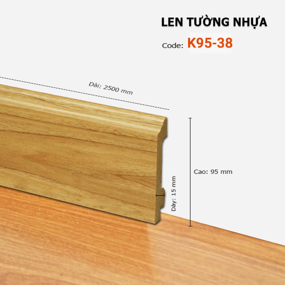 Len Tường nhựa K95-38