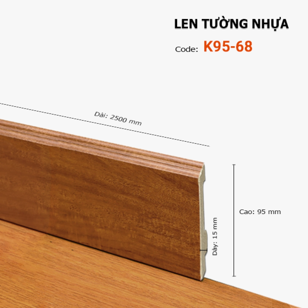 Len Tường nhựa K95-68