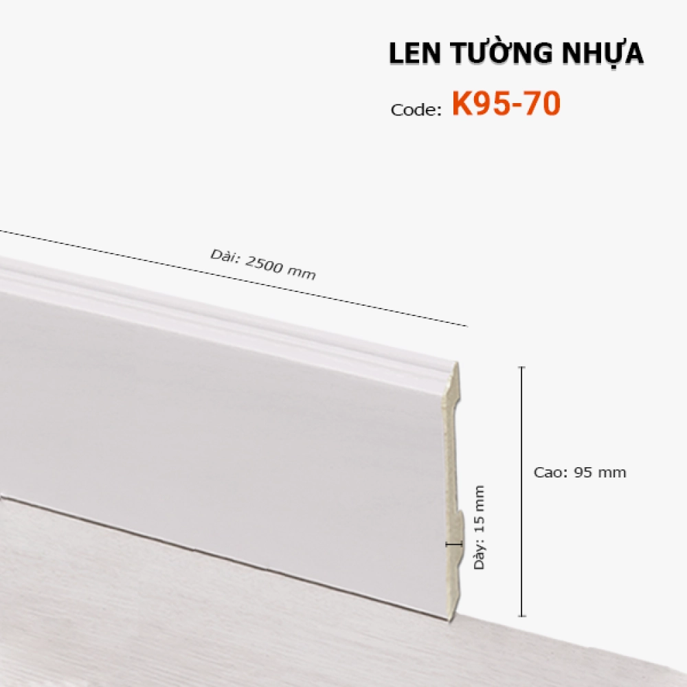 Len Tường nhựa K95-70