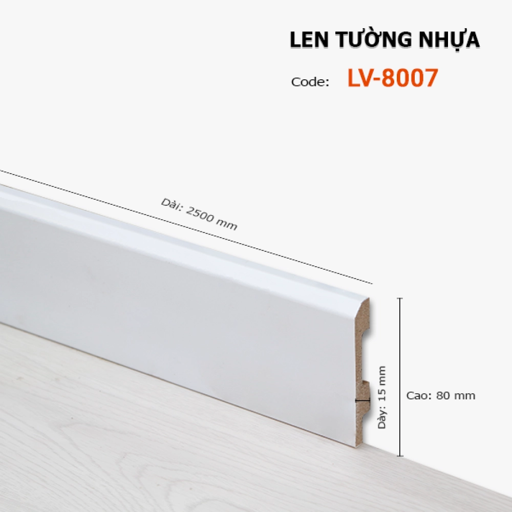 Len Tường nhựa LV 8007