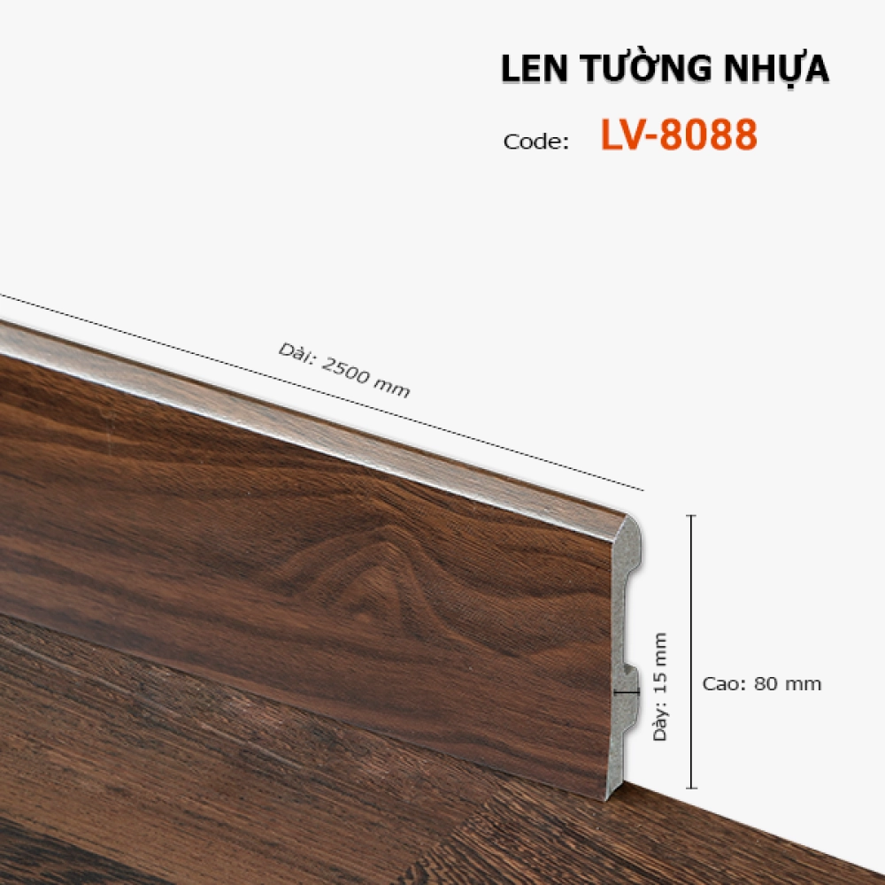 Len Tường nhựa LV 8088