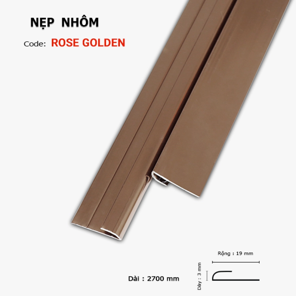 Nẹp nhôm PC-1 Rose Golden