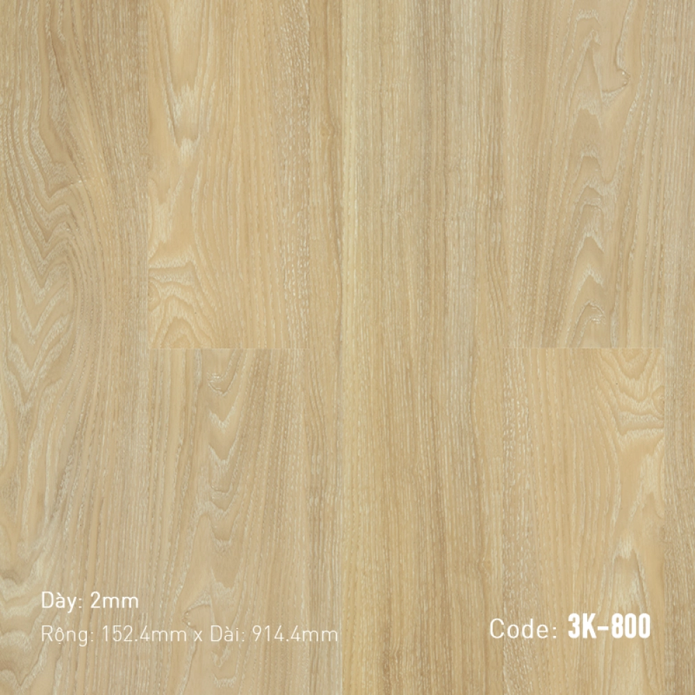 Sàn nhựa dán keo 3K Vinyl K800
