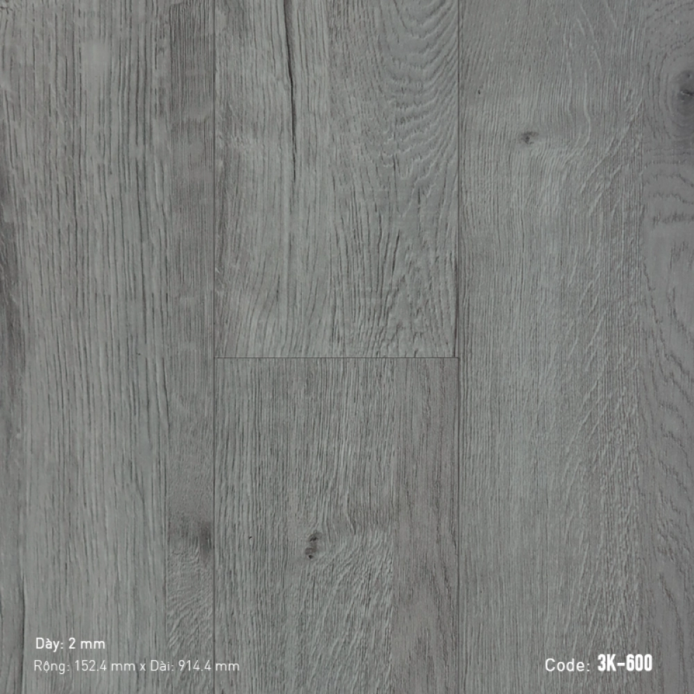 Sàn nhựa dán keo 3K Vinyl K600
